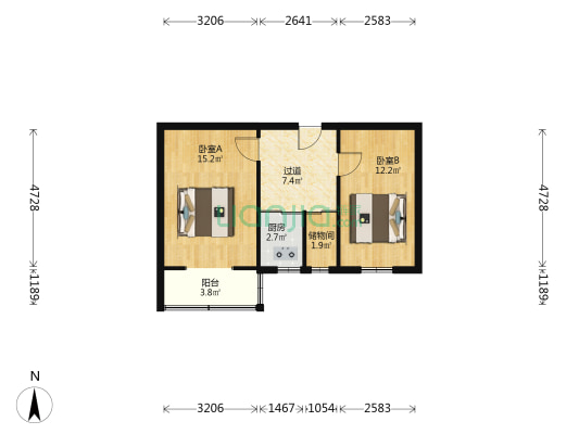 友谊西楼 2室0厅0卫 51平方