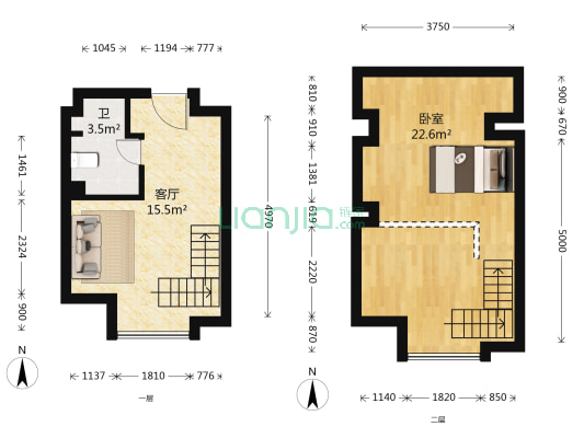 嵩江西路36号 1室1厅1卫 33平方
