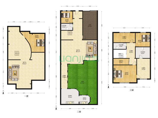 东兴王府 4室2厅3卫 288平方