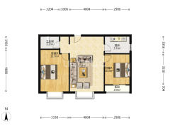 户型好 采光好 房本满五唯一 交通好-涿州富力花园户型图