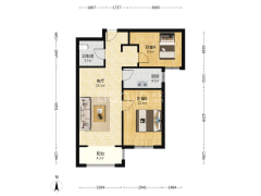 业主急售，简装两居，自住标准，拎包入住-涿州鹏渤印象城牛津花园户型图