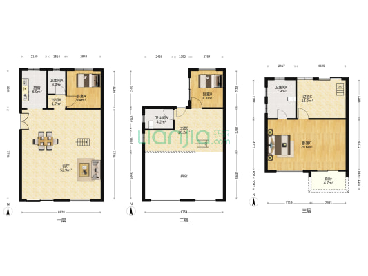 湖山赋 3室1厅3卫 186平方