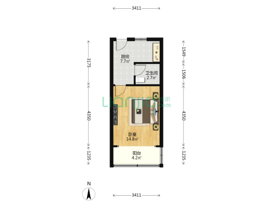 宜君路79号 1室0厅1卫 34平方