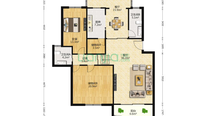 新田绿洲东区二手房实景图