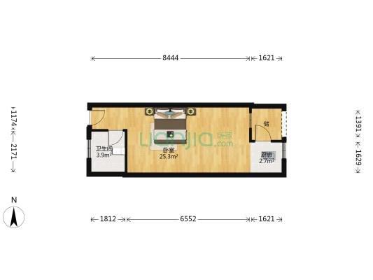 人信假日威尼斯 1室0厅1卫 63平方