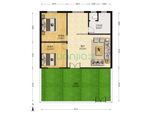 新水七巷 2室1厅1卫 182平方