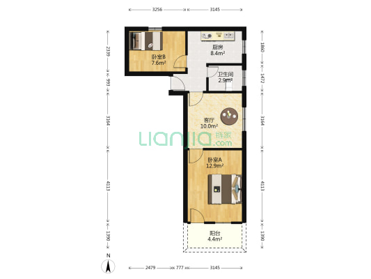 青春路西六弄 2室1厅1卫 55平方