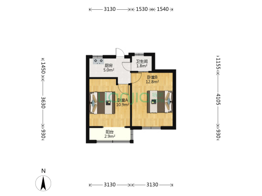 愚园路541弄 2室0厅1卫 42平方