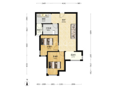 天伦湾全阳小两居，精装修，集体供暖，保利物业-涿州天伦湾馨园户型图