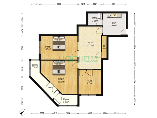 滨府里 3室1厅1卫 105平方