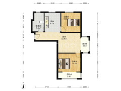南北通透 房本满二 好楼层 简单装修-涿州香邑溪谷户型图