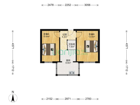 集安小区 2室0厅1卫 47平方