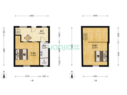 曹家巷 2室1厅1卫 40平方
