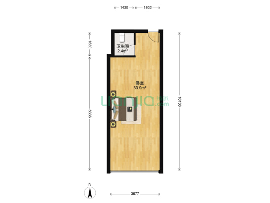 桥胜雅苑 1室0厅1卫 50平方