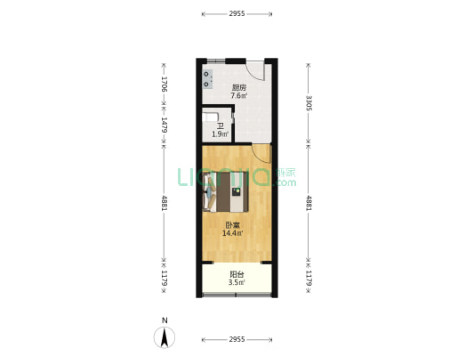 荣成路41弄 1室0厅1卫 35平方
