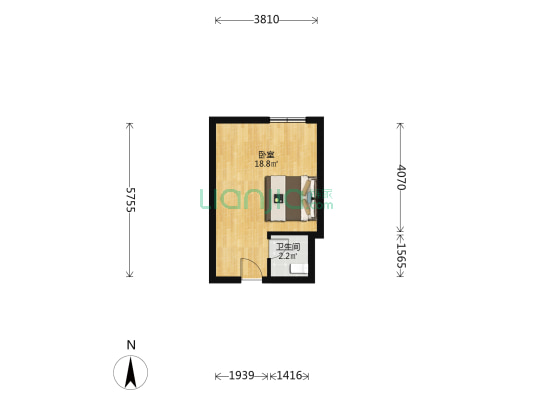女人世界公寓 1室0厅1卫 73平方