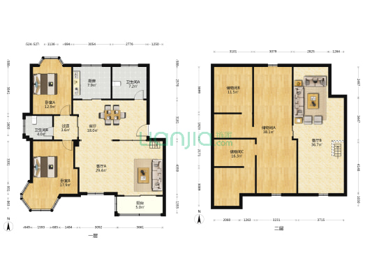 嘉都苑 2室3厅2卫 157平方