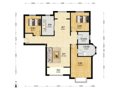 南北通透 三局双卫 精装修 拎包入住-涿州香邑溪谷户型图
