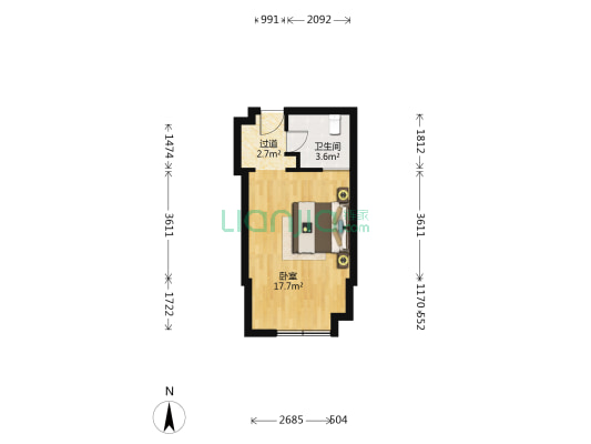 濮院商贸中心 1室0厅1卫 33平方