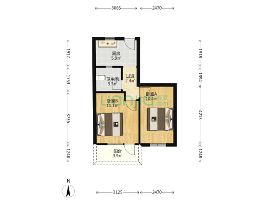 兴新小区 2室0厅1卫 47平方