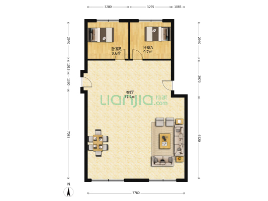 明蜀新村一期 2室1厅0卫 111平方