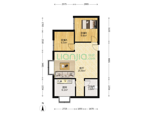新建五村 2室1厅1卫 58平方