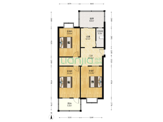 纬四路192号 3室0厅1卫 95平方