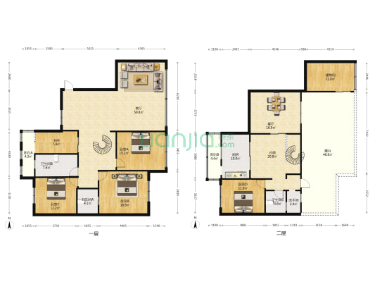 浣纱北路 5室2厅4卫 150平方