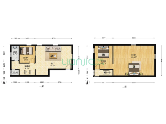 花园新村 3室1厅1卫 51平方