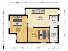 公寓房，边户采光好，户型正，小区环境好-句容京东紫晶户型图