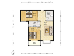 名流美域 朝南两居两居室 采光好 持续强-涿州名流美域户型图