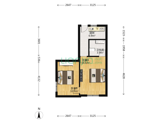 中华新路730弄 2室0厅1卫 50平方