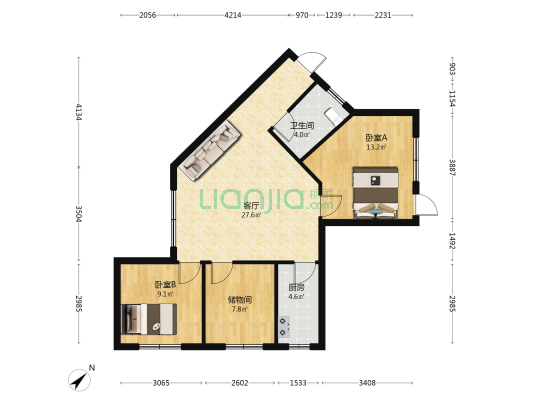 金榕大厦 2室1厅1卫 89平方