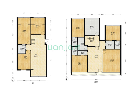 金明街81号 6室1厅4卫 105平方