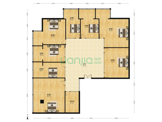 华信大厦 8室1厅0卫 422平方