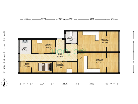 锦升苑 1室0厅1卫 78平方