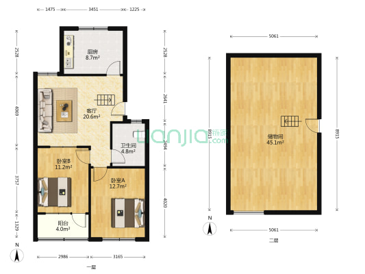 南黄住宅小区 2室1厅1卫 78平方