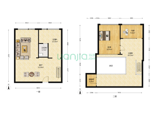 世纪云顶 2室1厅1卫 47平方