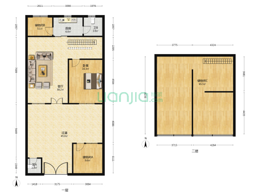 新兴楼 1室1厅2卫 180平方