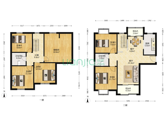 北水湾名邸 5室2厅2卫 174平方
