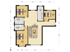 高铁旁，南北通透大三居，双卫，精装，拎包入住-涿州高铁新干线户型图