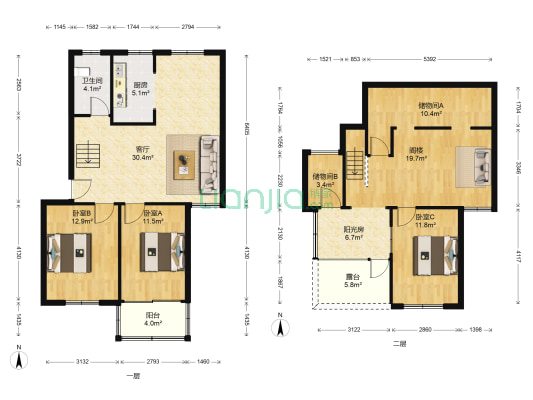相门后庄4号 3室1厅1卫 115平方
