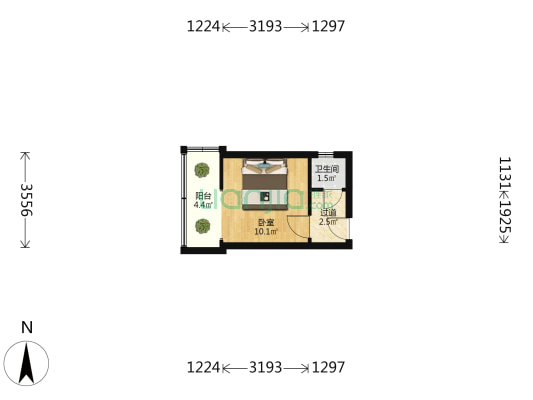 梨花巷4号 1室0厅1卫 20平方