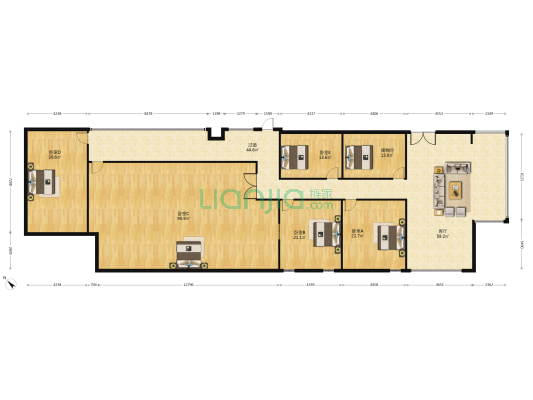 未来方舟D10组团 5室1厅0卫 450平方