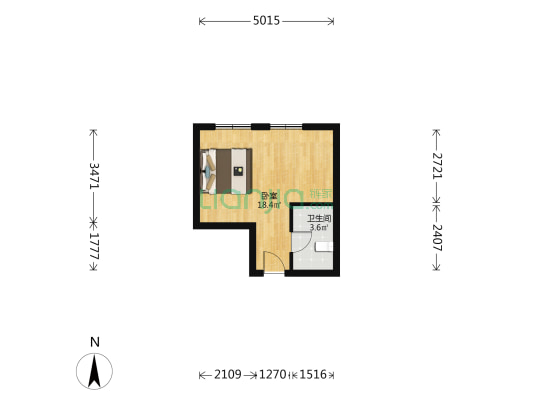 大华龙悦 1室0厅1卫 37平方