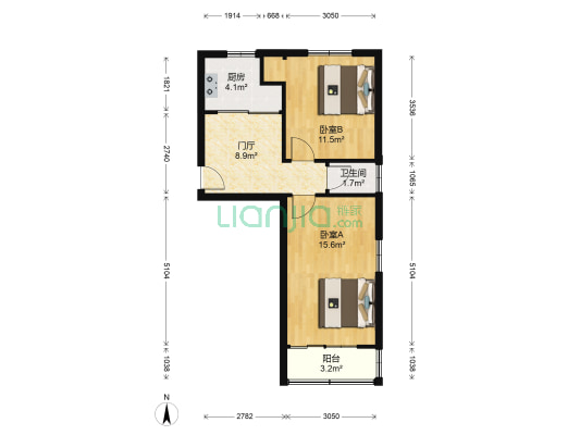 前哨佳苑  2室0厅1卫 58平方