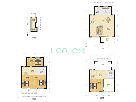 先生的山B区 4室1厅3卫 166平方
