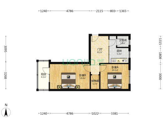 建东街小区(李家村) 2室0厅1卫 55平方