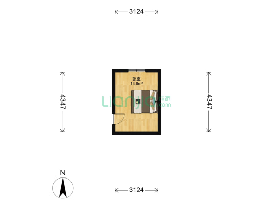 红云里 1室0厅0卫 27平方