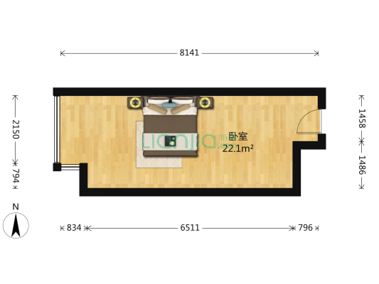万达晶座 1室0厅0卫 36平方